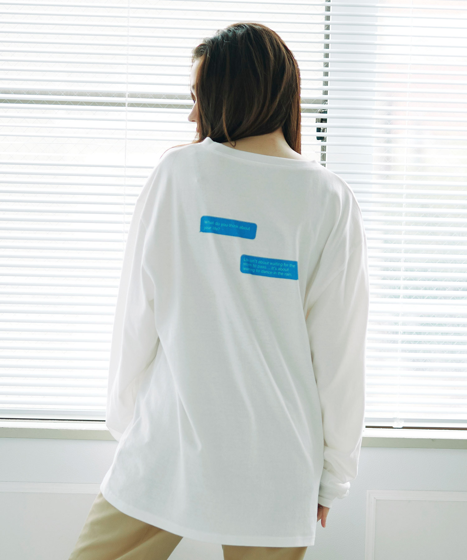 Tシャツ ロゴ＆フォトプリント Airi Kato Tina×mimi toujours