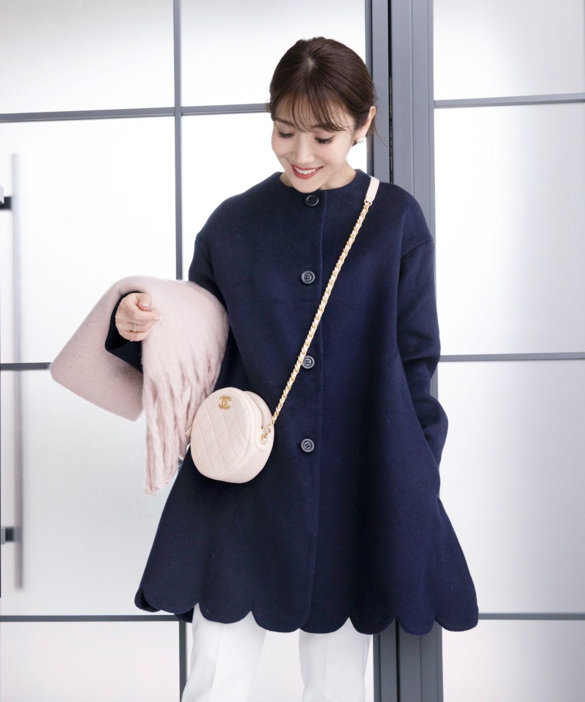 コート 裾スカラップ Aライン