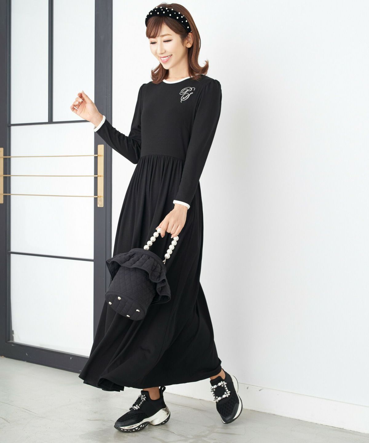 ワンピース 配色 ワンマイル 選べる丈 Prima Scherrer