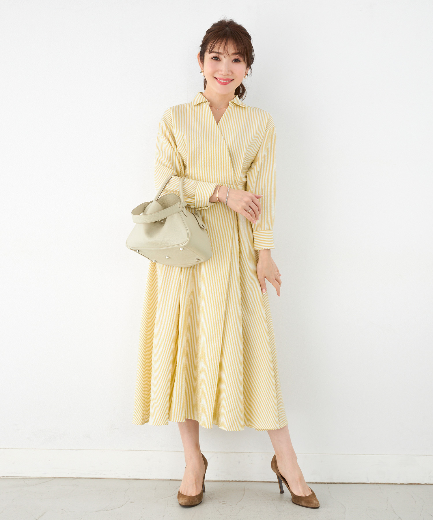 ワンピース シャツ 襟付き カシュクール Liala×PG