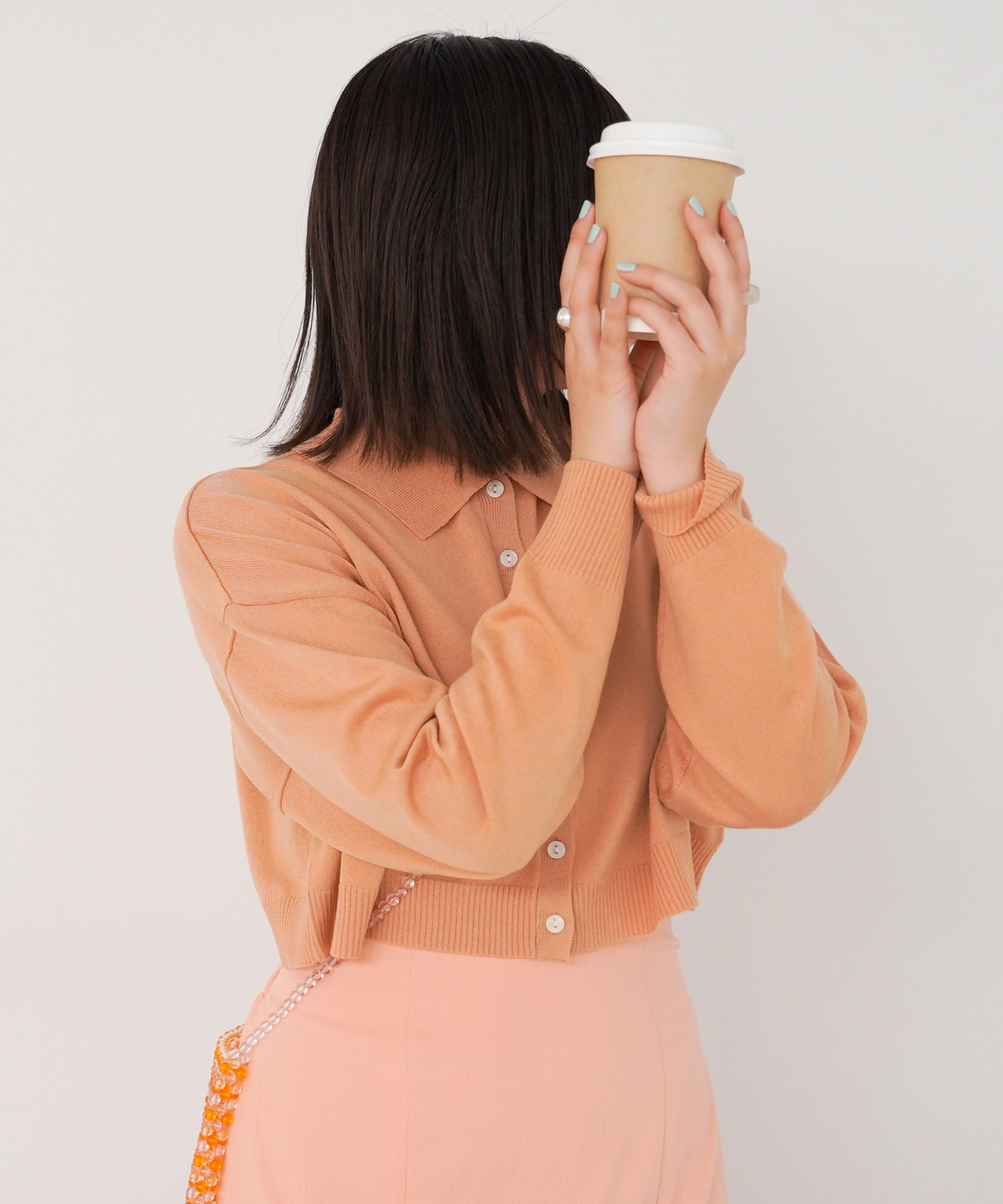 ニット カーディガン 衿付き omom sot