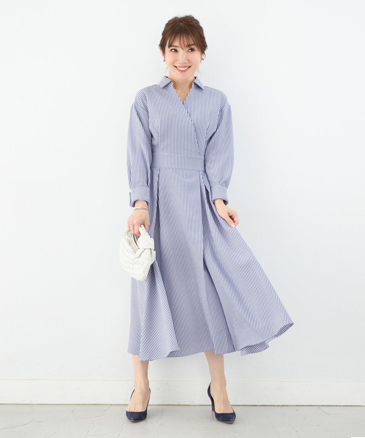 ワンピース シャツ 襟付き カシュクール Liala×PG