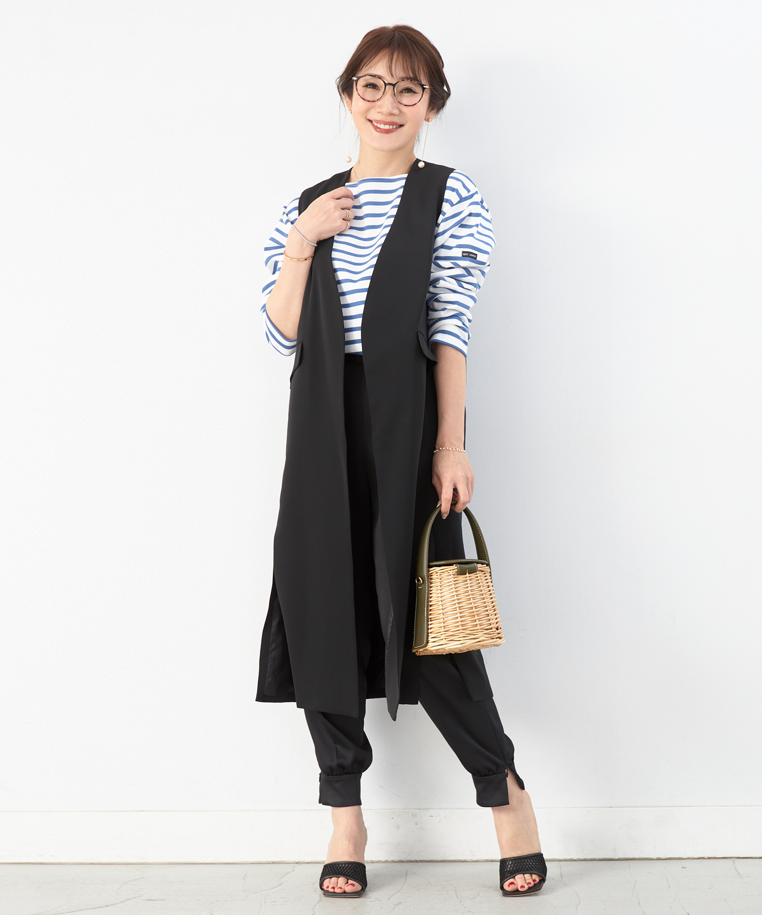 スリット入り とろみジレ Liala×PG