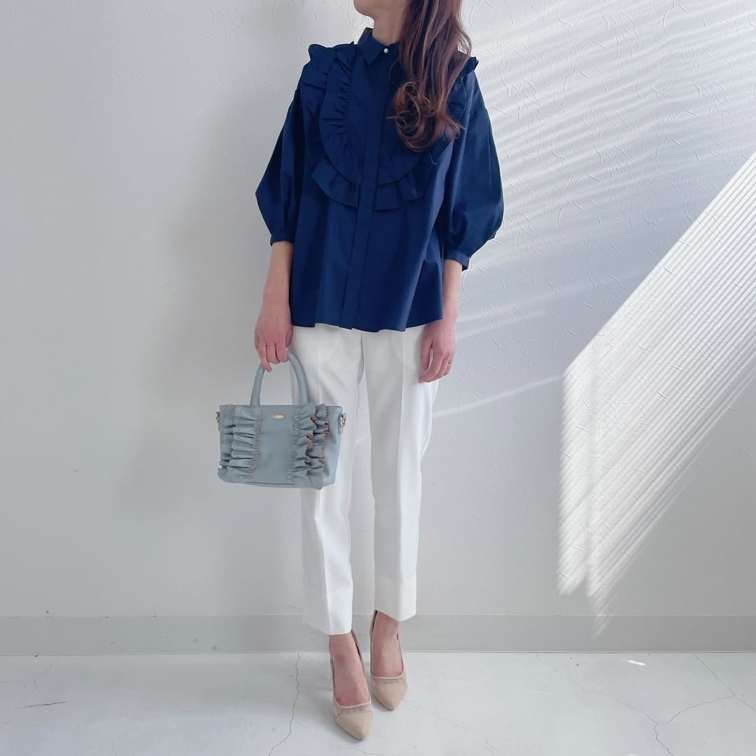 ブラウス チュニック ダブルフリル Prima Scherrer