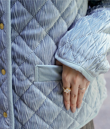 キルティング ベロア ジャケット HUIT