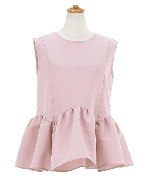 スカラップ切り替え ノースリーブ ブラウス Liala×PG