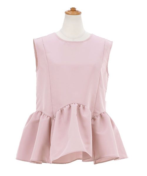 スカラップ切り替え ノースリーブ ブラウス Liala×PG