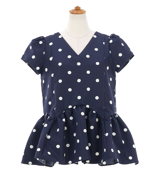 スカラップ切り替え プチ袖 ブラウス Liala×PG