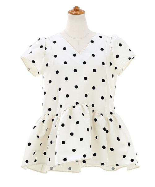 スカラップ切り替え プチ袖 ブラウス Liala×PG