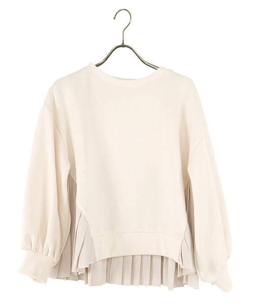 カットソー バックプリーツ 9分袖 JS×momo.yokko