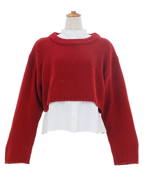 ニット × ブラウス set JS×momo.yokko