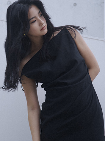 asymmetric drape camisole onepiece