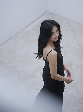 asymmetric drape camisole onepiece