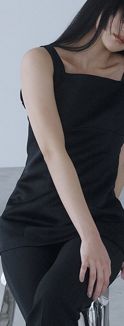 fetish satemple over & hem slit slacks pants