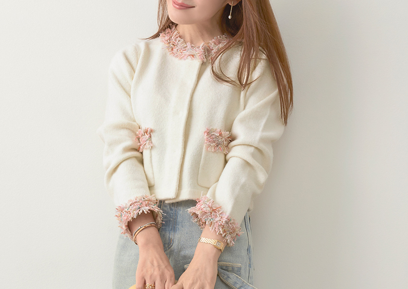 lnlnページ スタンドラインZIPニット | LUKU nari（ルクナーリー）