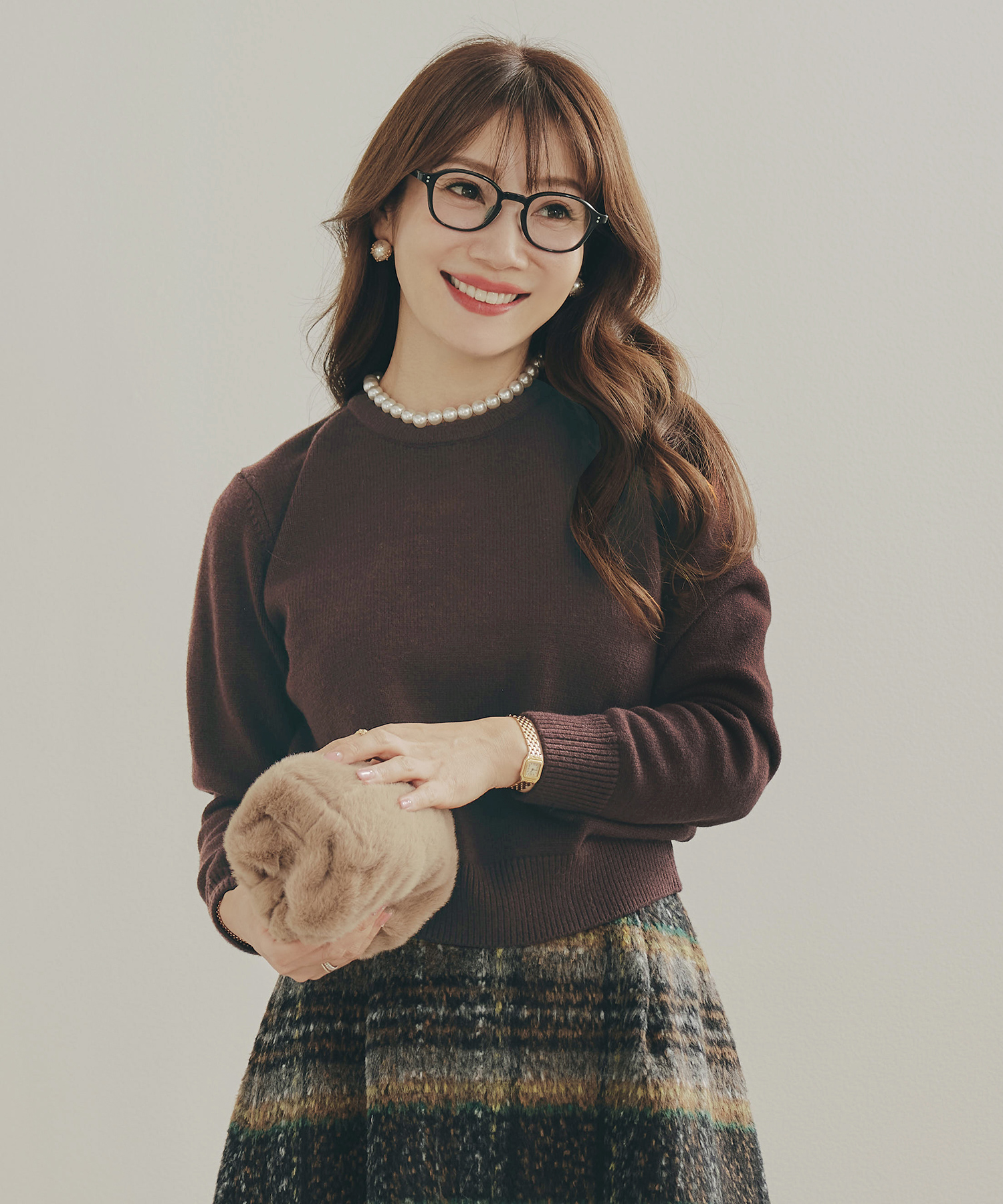 Liala×PG パール トリミング ニット プルオーバー