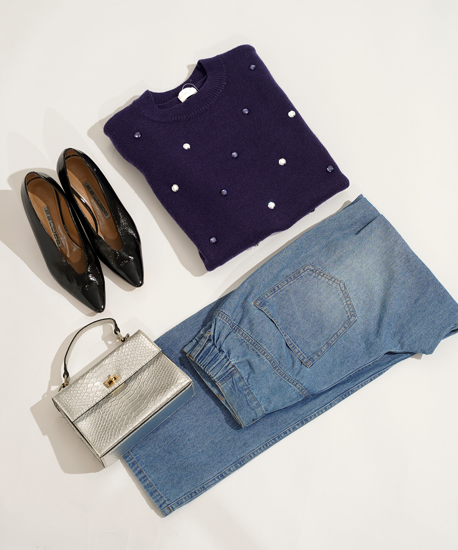 Liala×PG ビジュー付き ニット 長袖