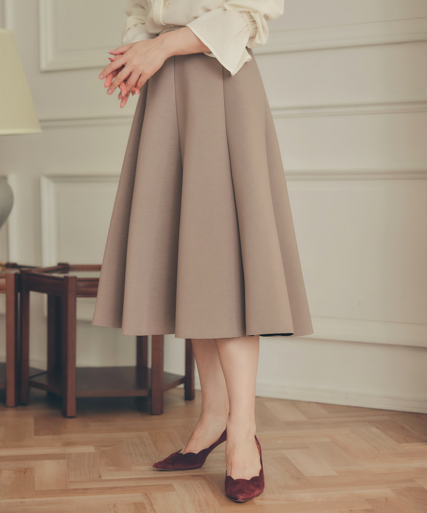 Liala×PG ボンディング フレア スカート