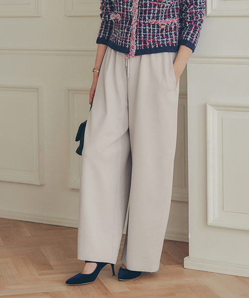 ウエストゴム ドロスト バレル パンツ Liala×PG