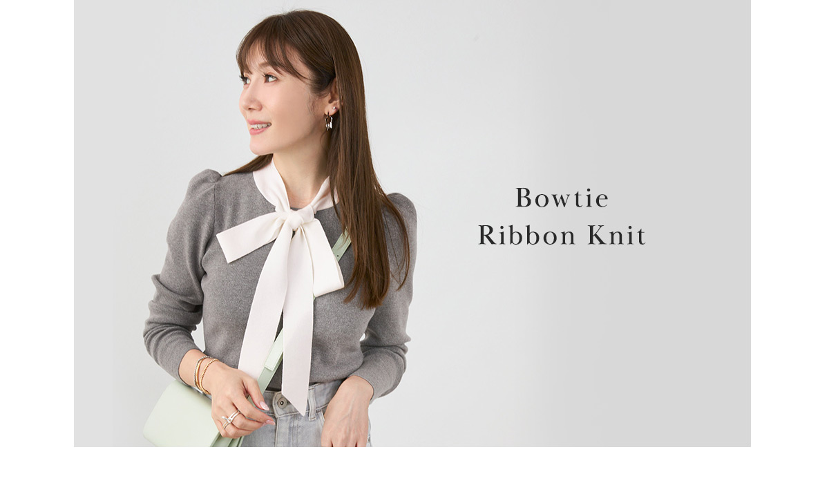 ボウタイ リボン ニット Liala×PG