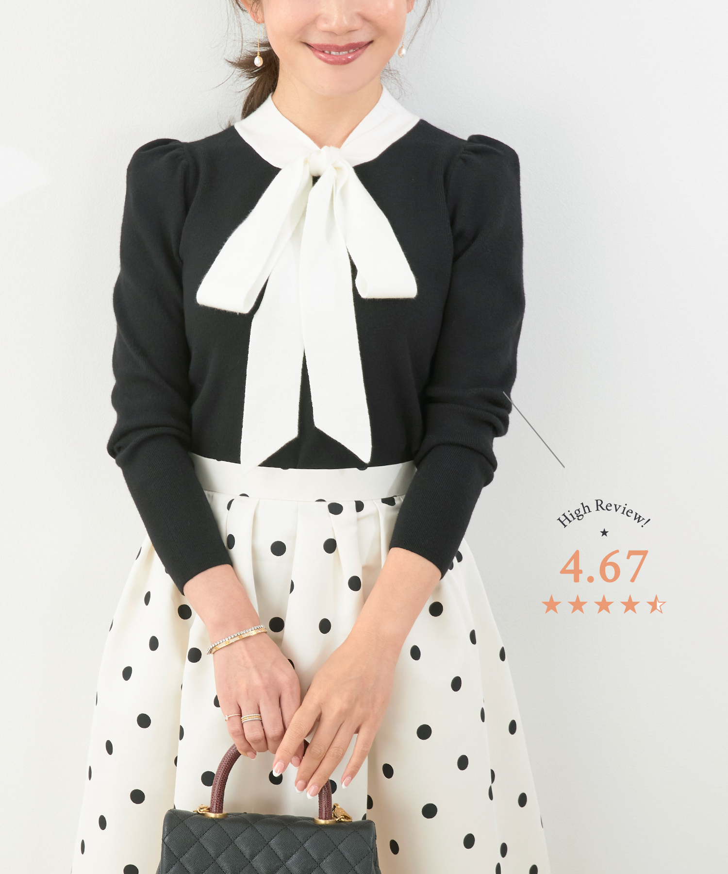 ボウタイ リボン ニット