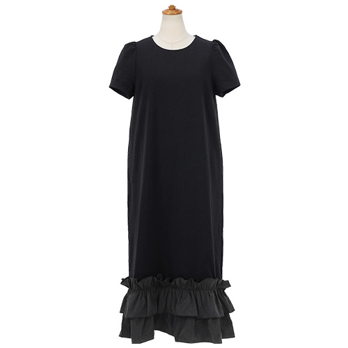 裾フリル カットソー ワンピース