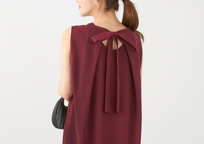 後ろリボン カットソー ワンピース Liala×PG