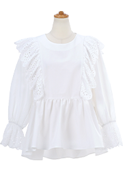 レース キャンディスリーブ ブラウス Liala×PG