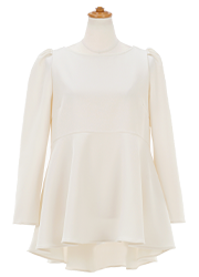 タックスリーブ 9分袖 フレア ブラウス Liala×PG