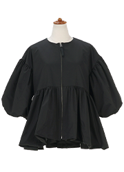 撥水加工 バルーンスリーブ ティアードフレア ジャケット Liala×PG