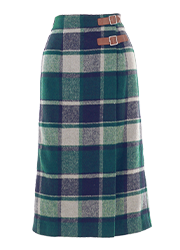 チェックベルト付き ラップ スカート Liala×PG