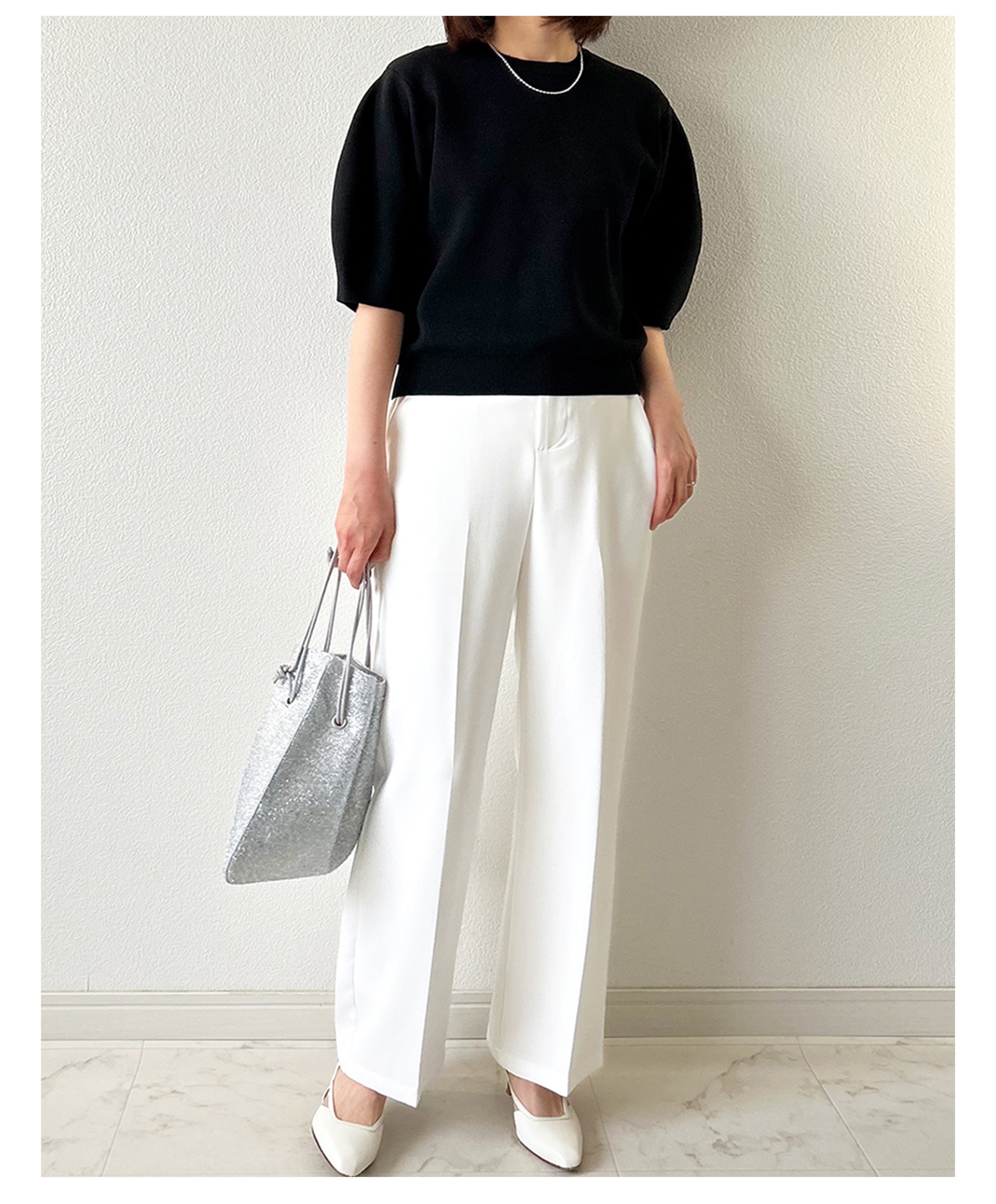 パフ袖 ニット プルオーバー Liala×PG