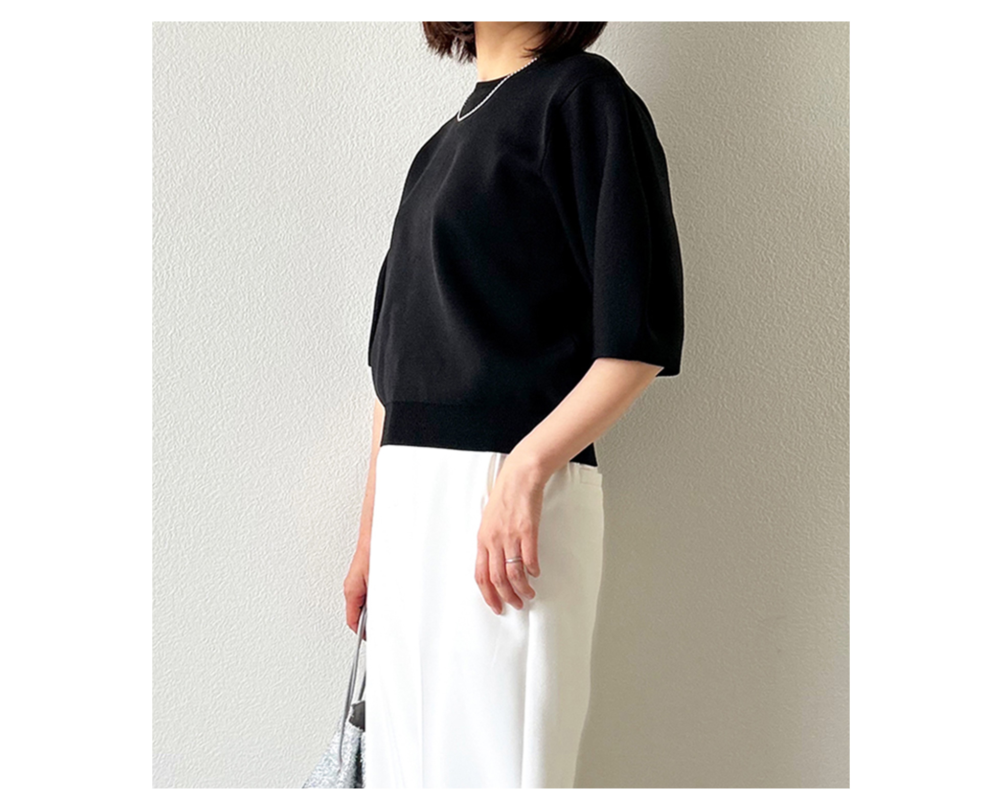 パフ袖 ニット プルオーバー Liala×PG