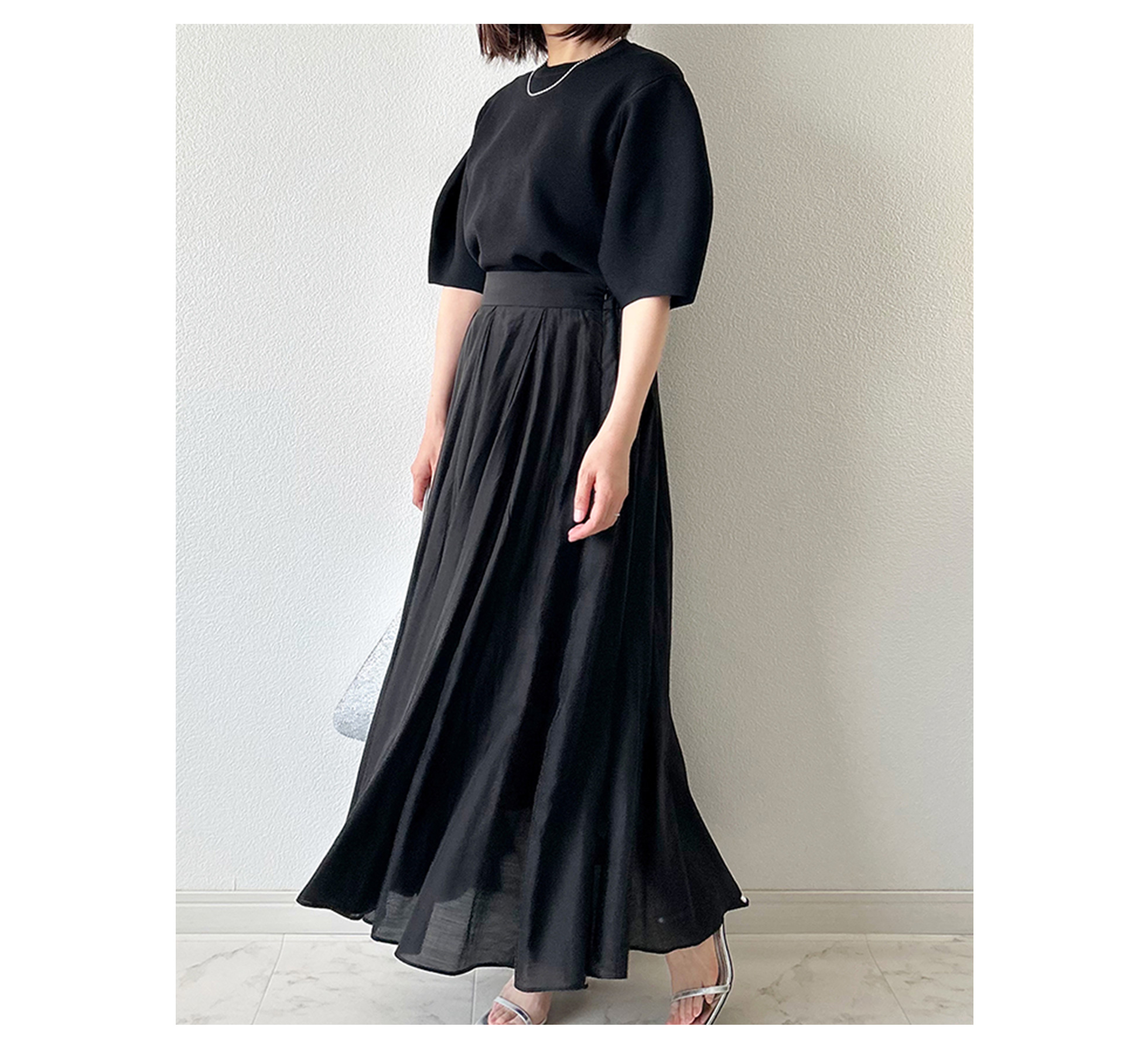 パフ袖 ニット プルオーバー Liala×PG