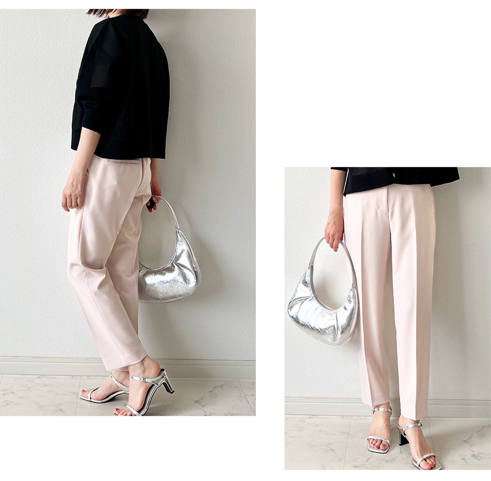 センタープレス ストレート 美脚 パンツ Liala×PG