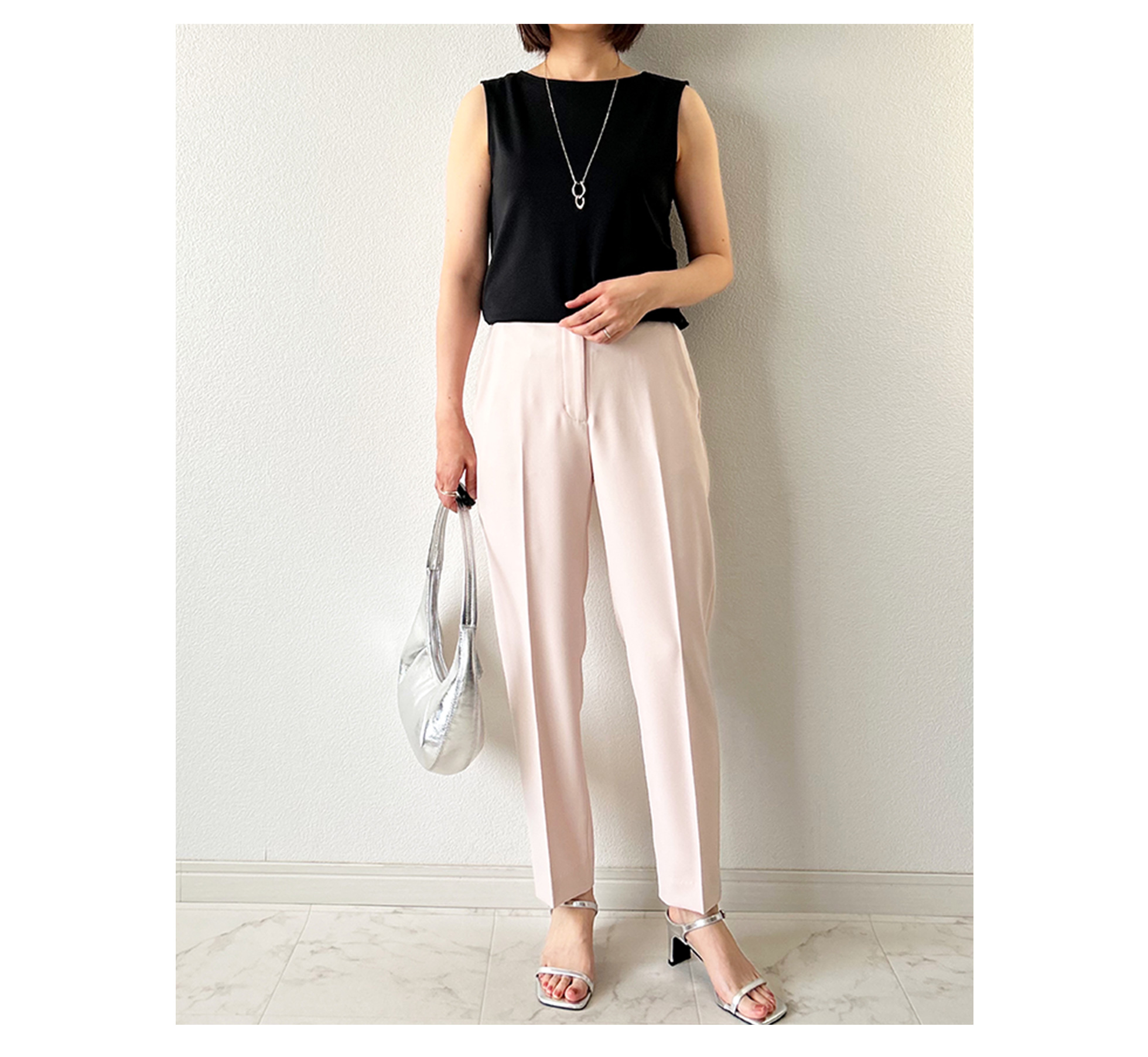 センタープレス ストレート 美脚 パンツ Liala×PG