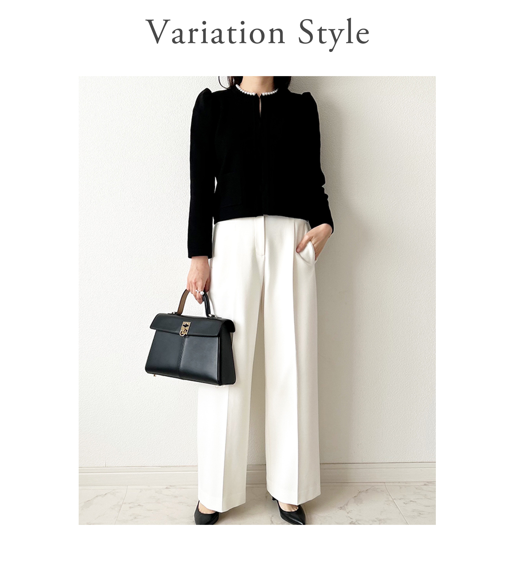 カーディガン パールネック ニット Liala×PG