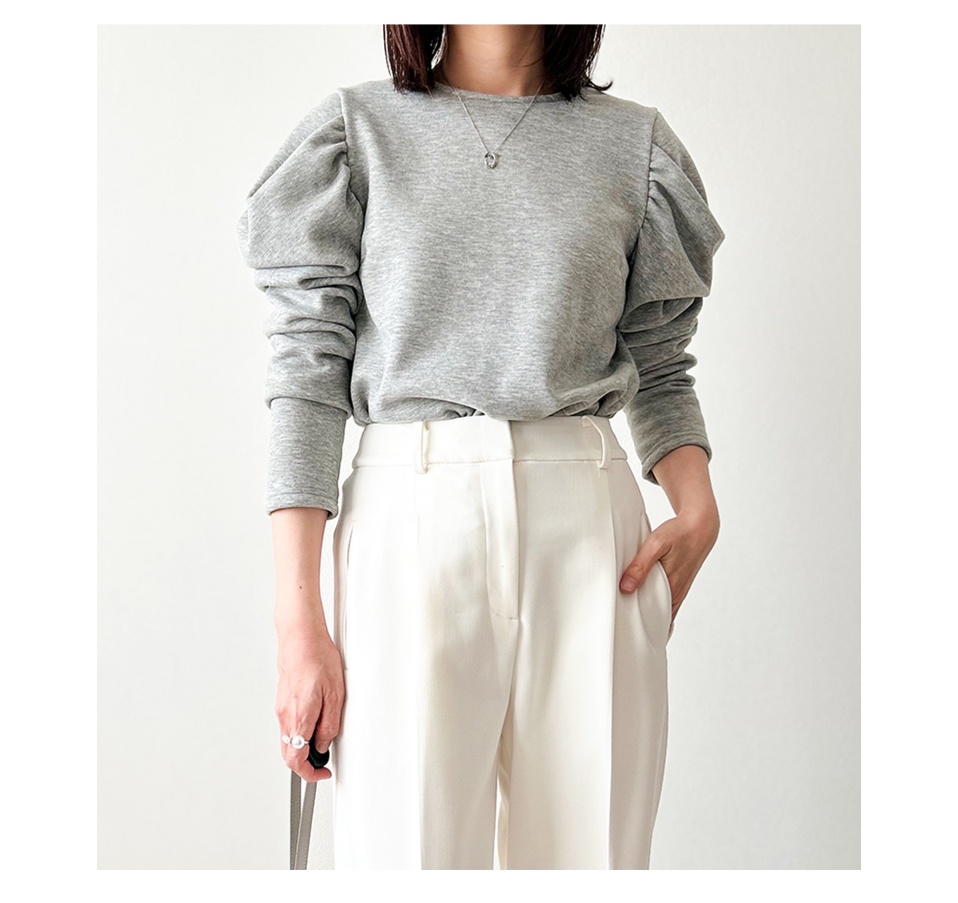 裏起毛 パワーショルダー カットソー Liala×PG