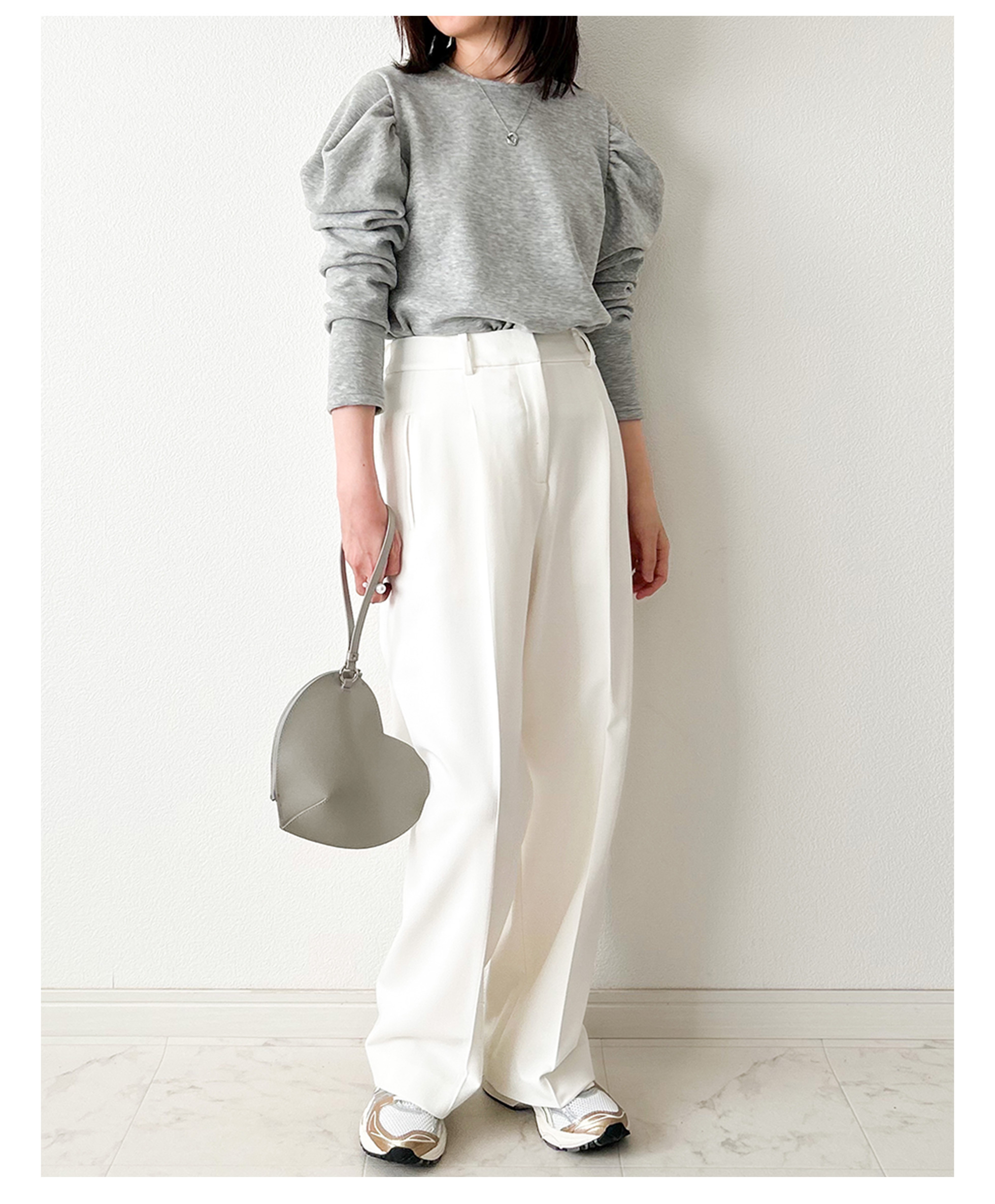 裏起毛 パワーショルダー カットソー Liala×PG