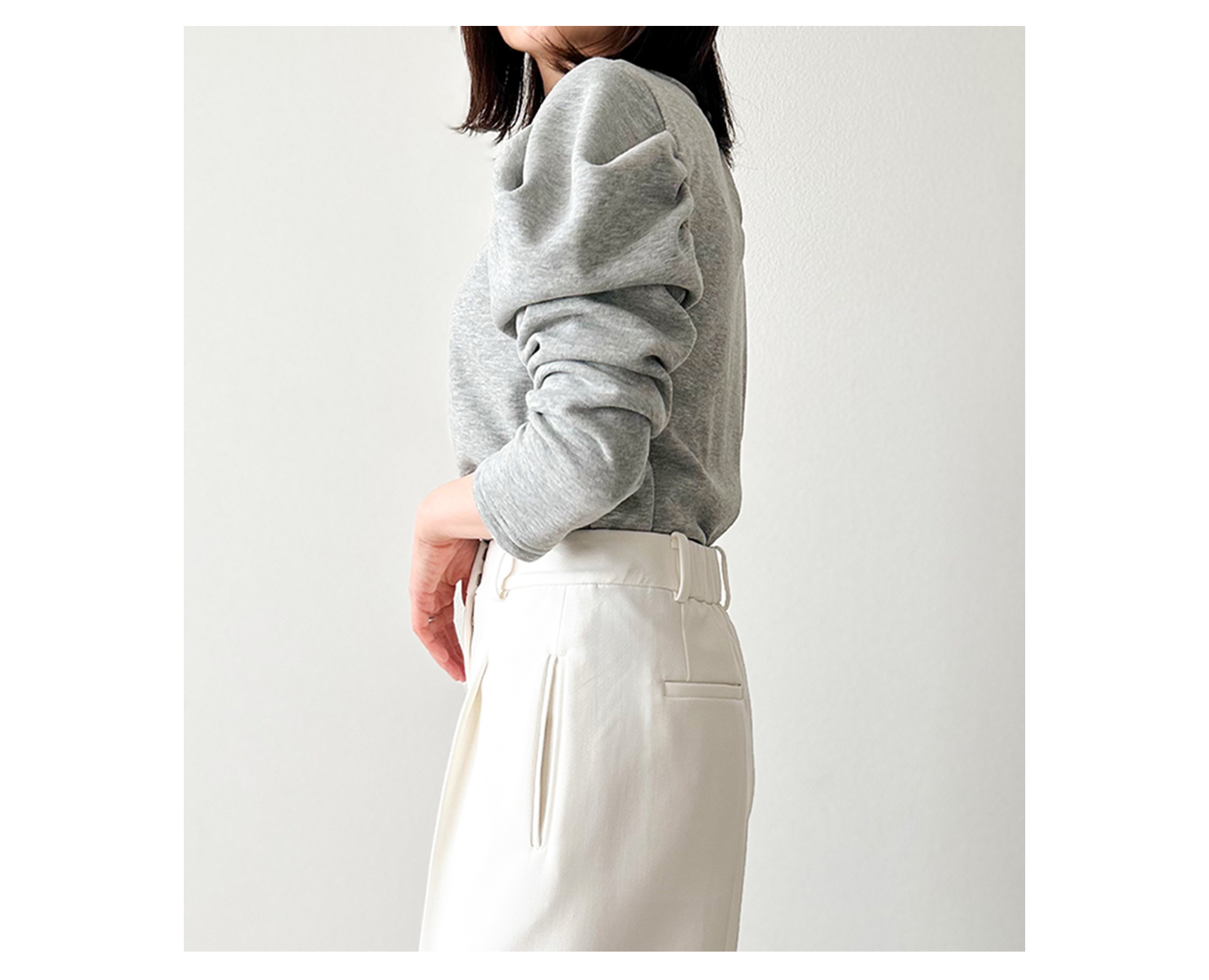 裏起毛 パワーショルダー カットソー Liala×PG