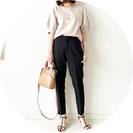 スッキリ センタープレス パンツ Liala×PG