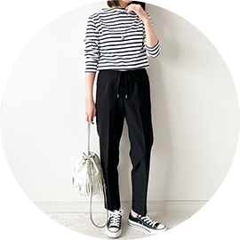 NEW ドロスト センタープレス パンツ Liala×PG