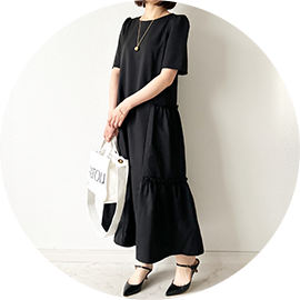 ティアード 半袖 ワンピース Liala×PG