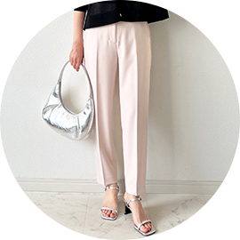 センタープレス ストレート 美脚 パンツ Liala×PG