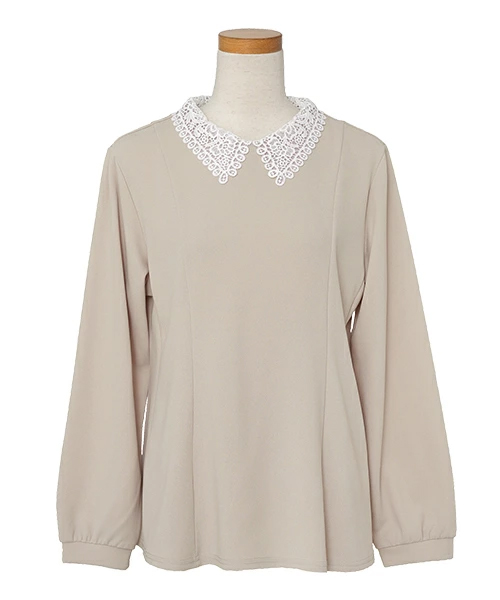 レース 付け襟 パネル プルオーバー le reve vaniller