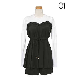 UVカット ビスチェ風 スイムウェア ＆ ラッシュガード