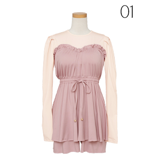 UVカット ビスチェ風 スイムウェア ＆ ラッシュガード