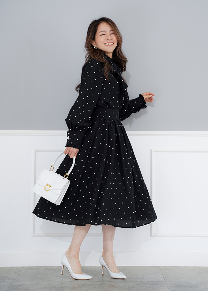 フリルネック リボンタイ ブラウス Joint Space×kozuesakurada