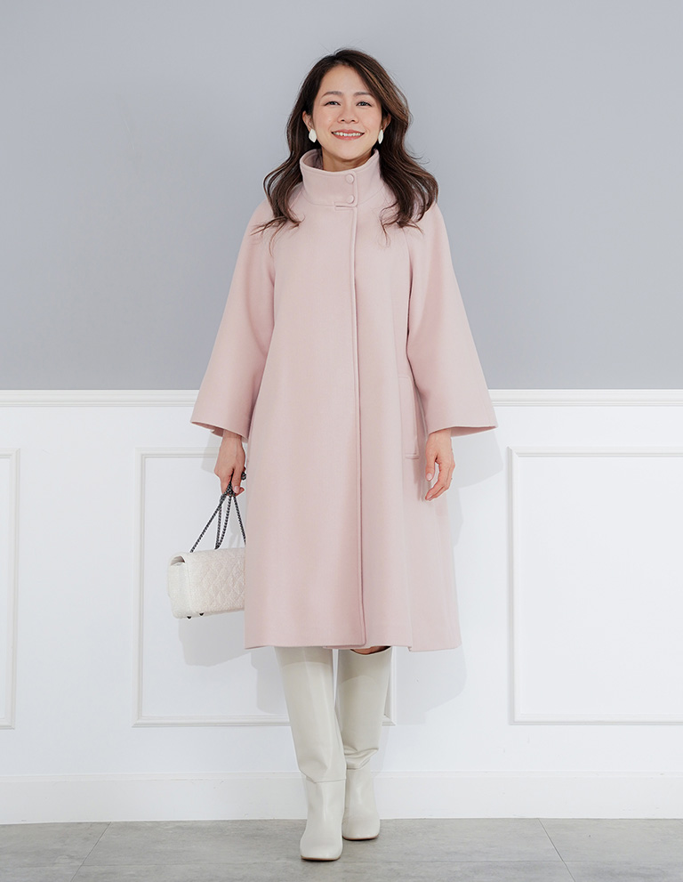 スタンドカラー ベルスリーブ コート Joint Space×kozuesakurada