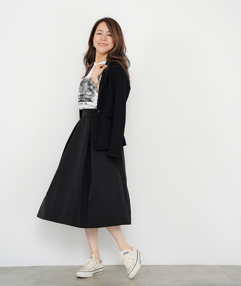 グログラン タック フレア スカート Joint Space×kozuesakurada